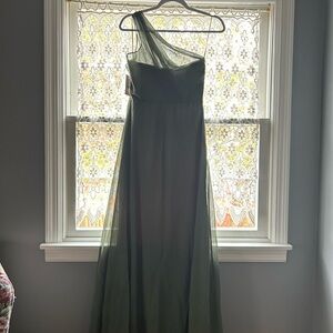 Birdy Grey One-Shoulder Dress in Olive